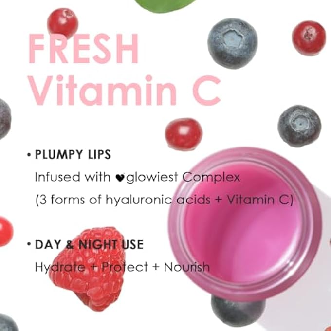 glowiest SWEET DREAMS LIP MASK: NOURISHING, PLUMPING AND HYDRATING LIP BALM | VEGAN LIP SLEEPING MASK | HYALURONIC ACIDS + VITAMIN C + SHEA BUTTER + ANTIOXIDANTS | BERRY - 0.7 OZ. - Image 2